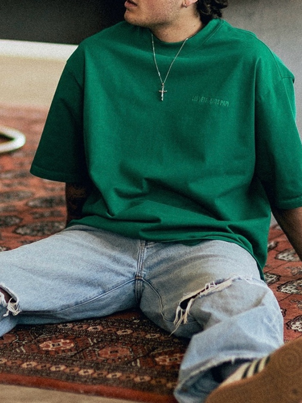 Men's Short Sleeve Crew Tee in Emerald Green